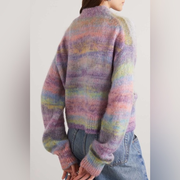 LAST 1!! 🚨🚨 Re/done 90s Crop Oversized Cardigan Purple Space Dye M - Picture 6 of 11